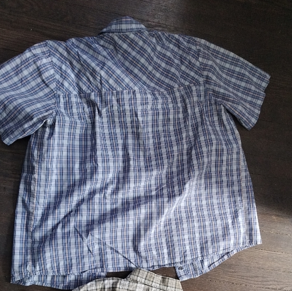 2 in Lot Eddie Bauer// 5/11 Tactical Plaid Button-Down Button Down Shirt Sz L - Picture 10 of 10